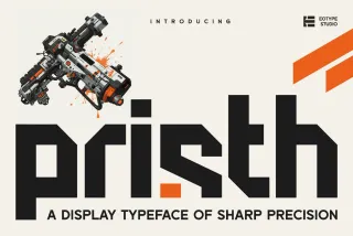 Pristh - Bold Tech Display Font