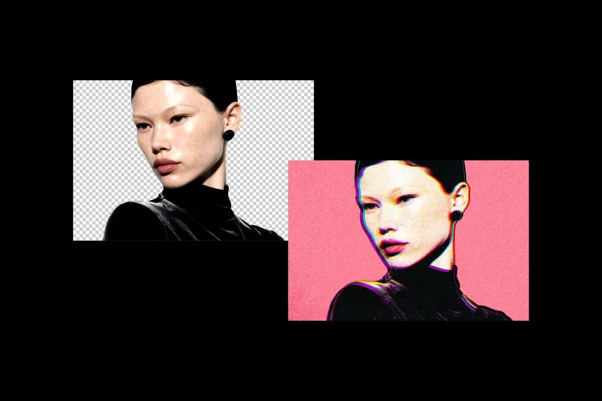 Glitched Halftone Effect