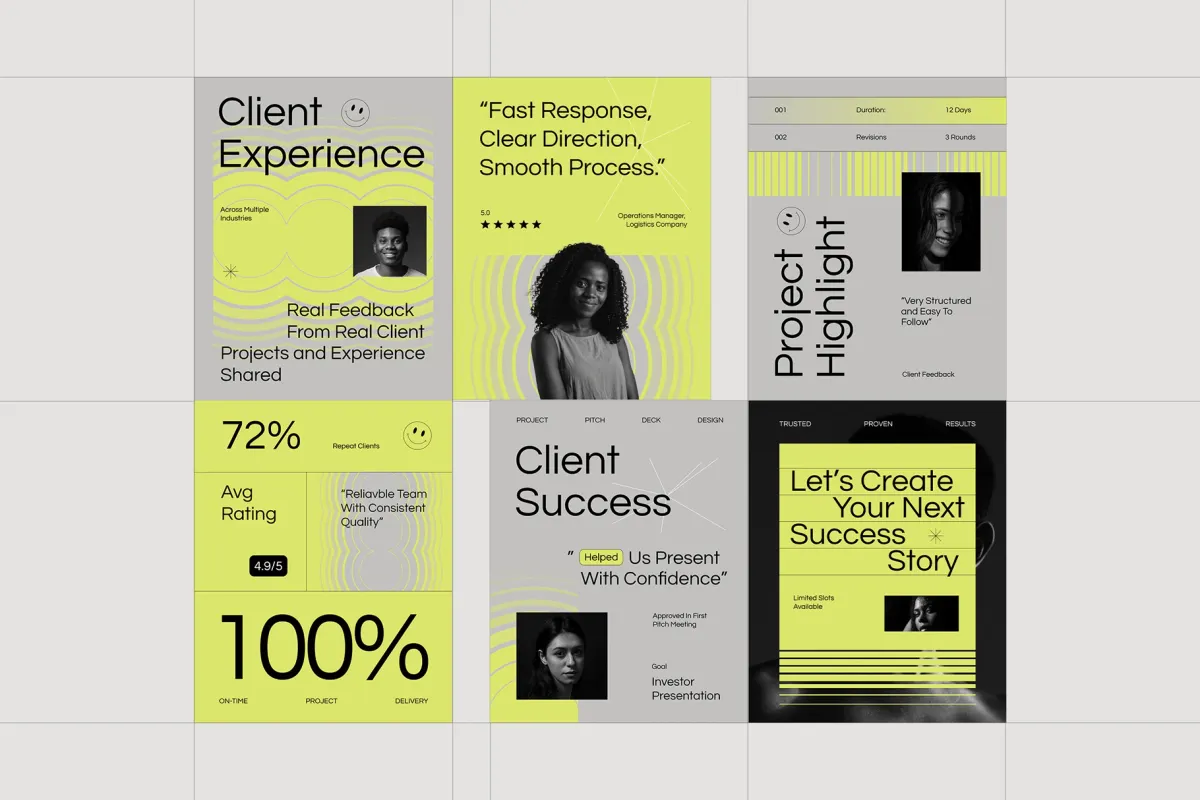 Client Testimonial Instagram Pack - CANVA Template