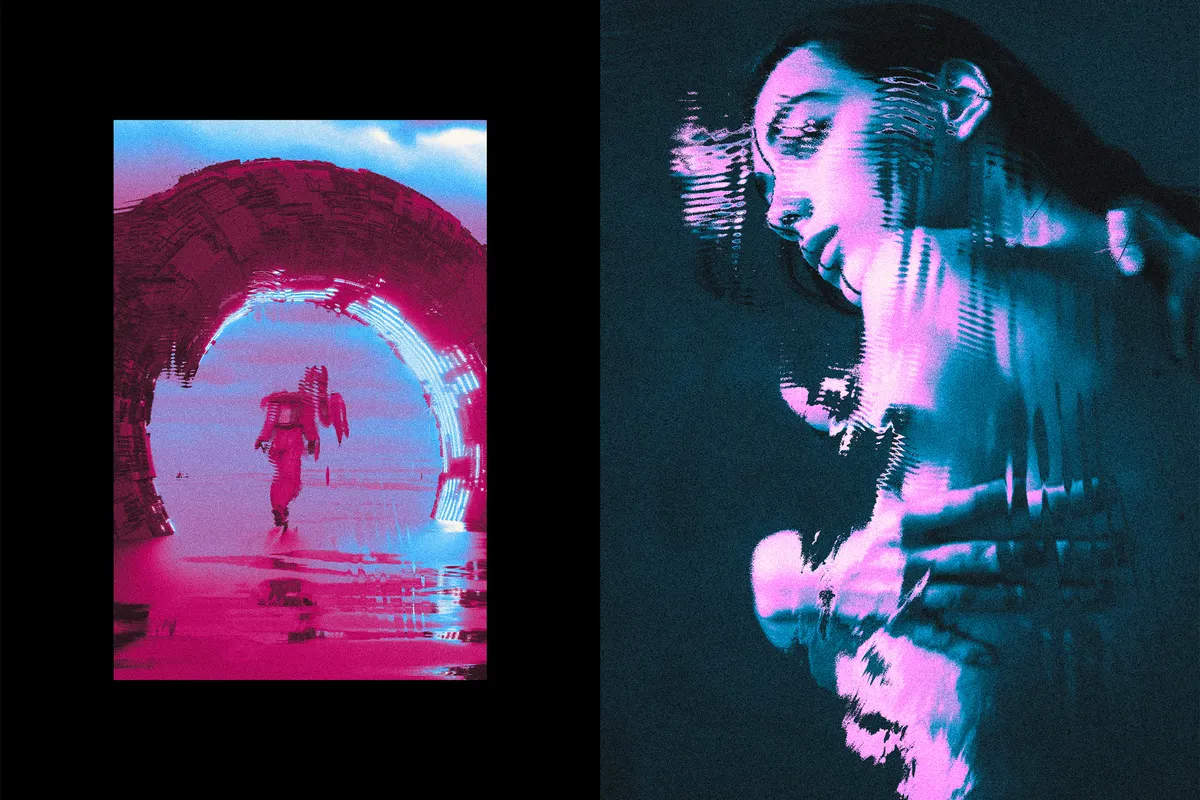 Distorted Mismatches Photo Effect