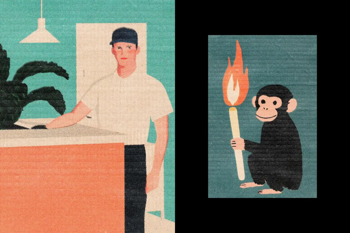Matchbook Retro Printer Effect
