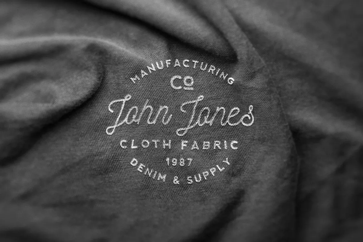 Authentic Fabric Logo Mockup