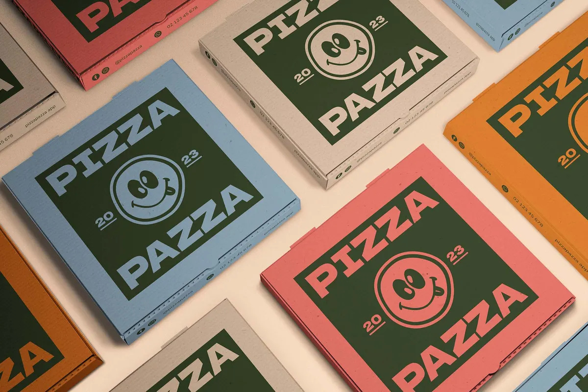 Square Pizza Box Mockup