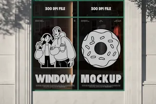 Window Glass Mockup
