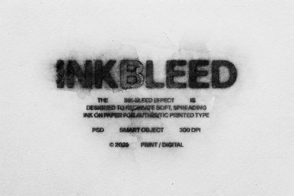 Ink Bleed Mockup