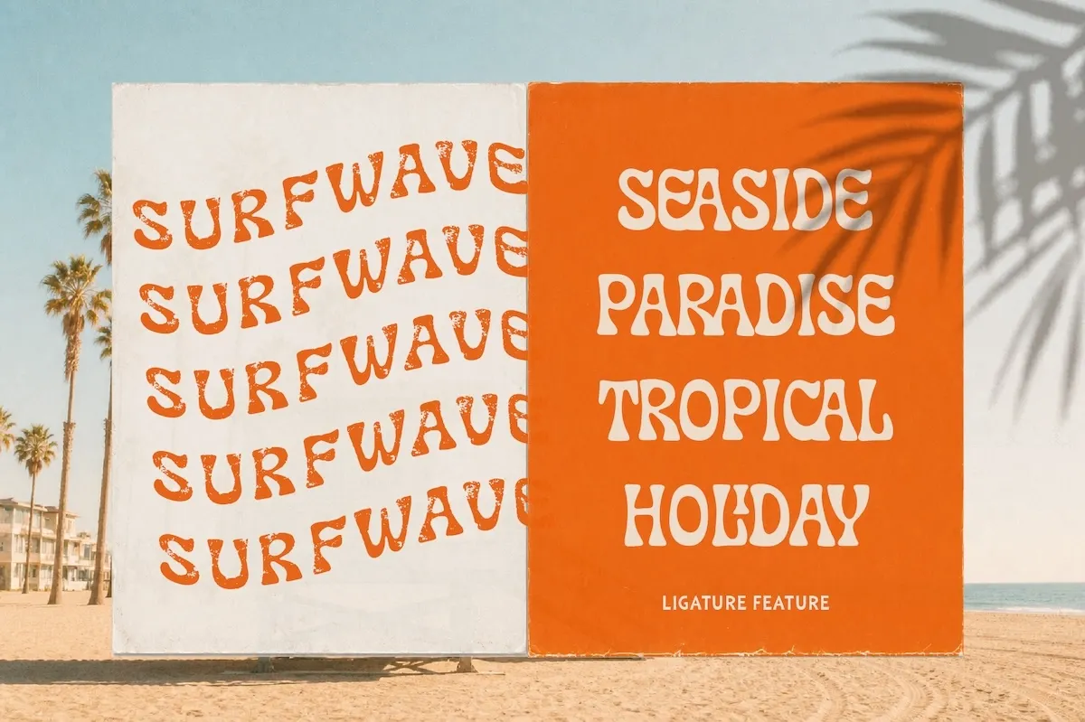 Laguna Tropic – Tropical Display Font Duo