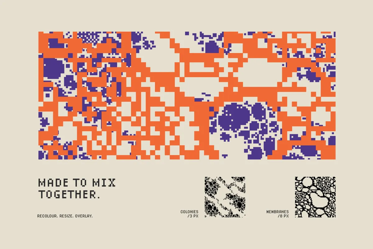 Micro Matter. Pixel Organic Vector Textures