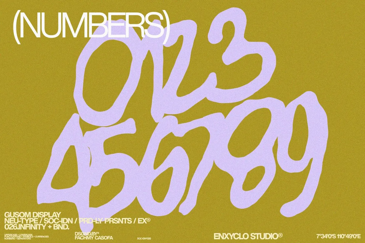 GUSOM — Gritty Poster Font