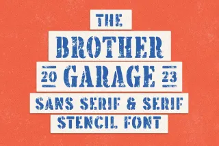 Brother Garage - Display Font