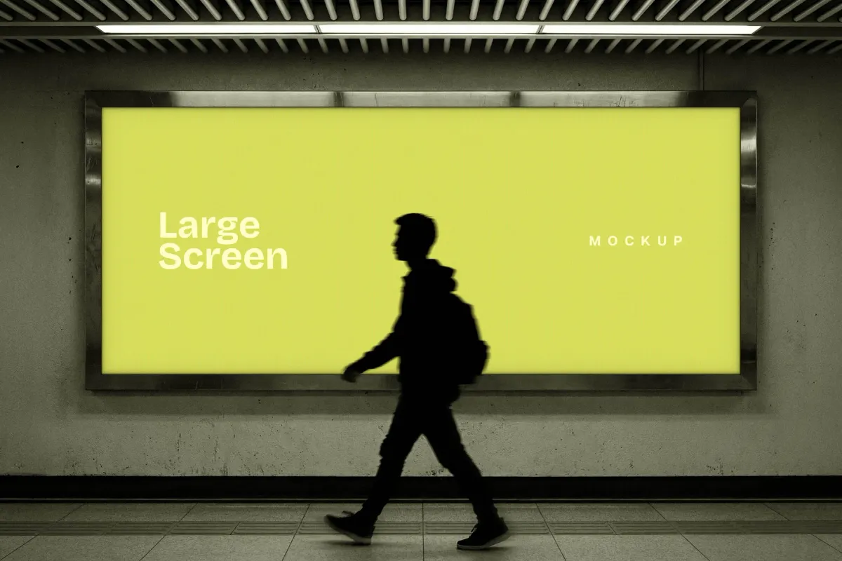 Subway Advertising Screen Mockup