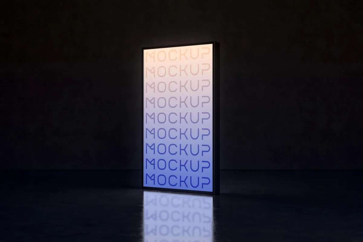 9:16 Digital Signage Screen Mockup