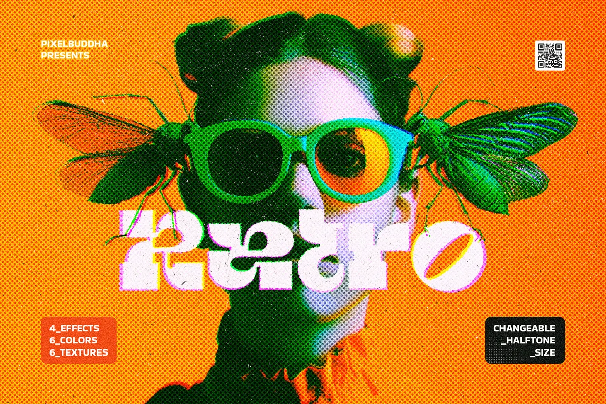 Halftone Vintage Photo Effect