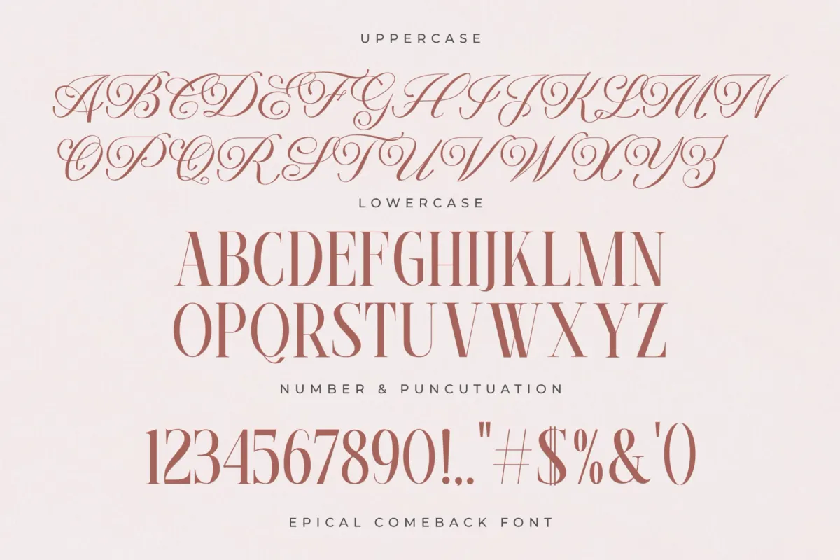 Epical Comeback - Elegant Calligraphy Serif Font