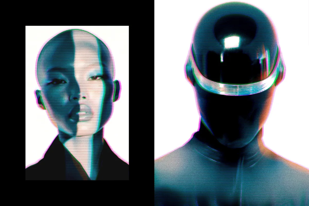 Split Glitch Photo Effect
