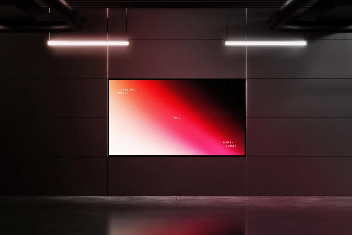 Modern 2:1 LED Screen Mockup