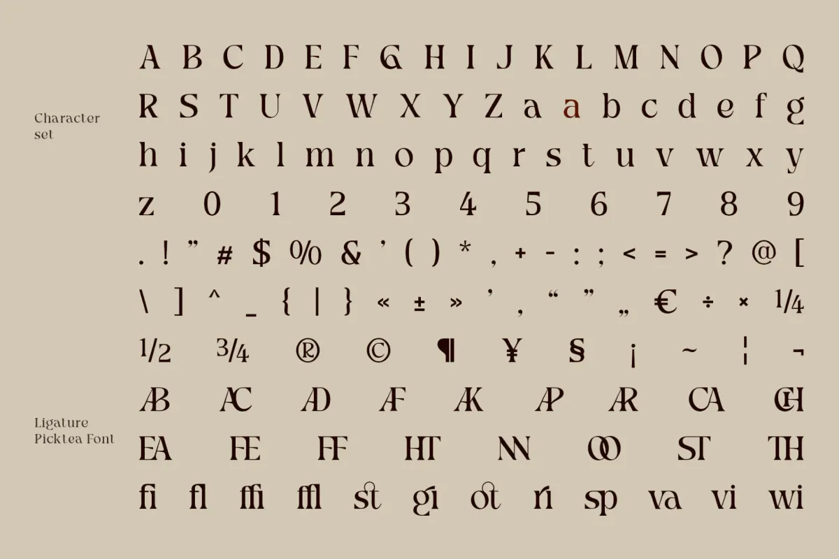 Picktea – Elegant Modern Serif Font