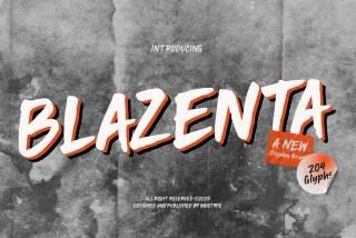 Blazenta - Display Brush Font