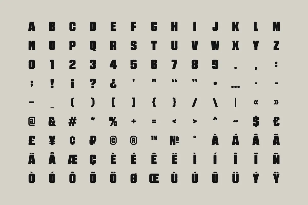 Mosher - Distressed Display Font
