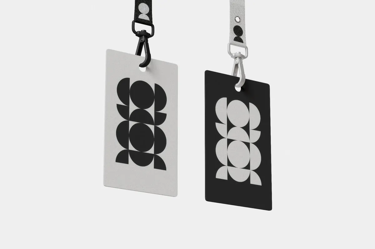 ID Cards on Strap Mockup