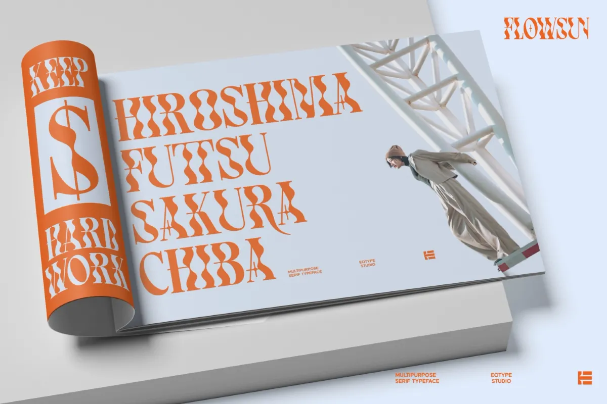 Flowsun - Psychedelic Groovy Serif Font