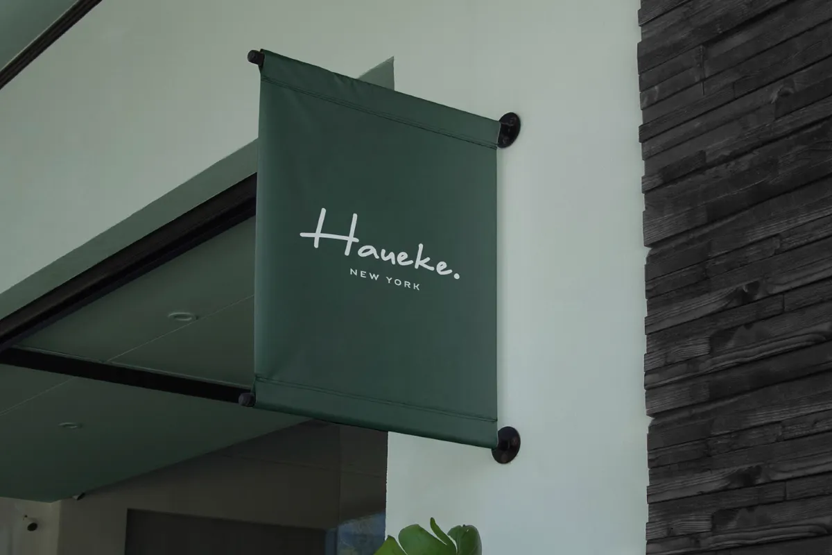 Wall-Mount Rod Banner Mockup