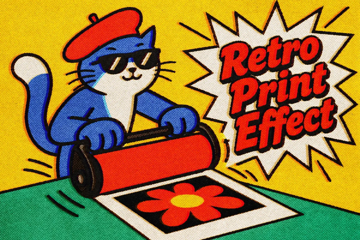 Retro Comic Print Effect