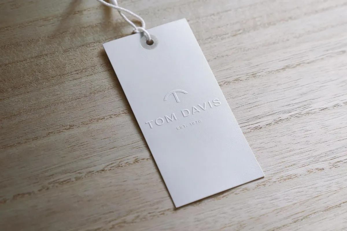 Vertical Clothing Tag Mockup
