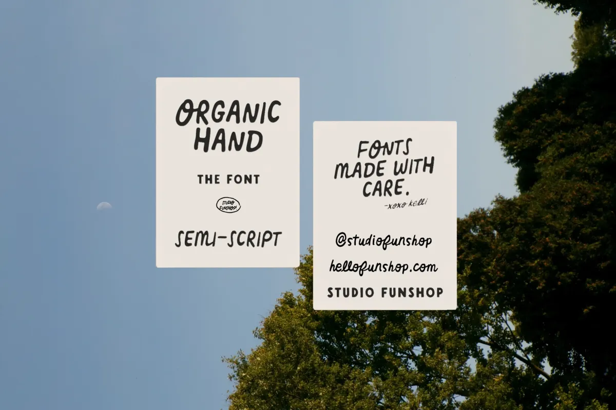Organic Hand - Semi-Script Font