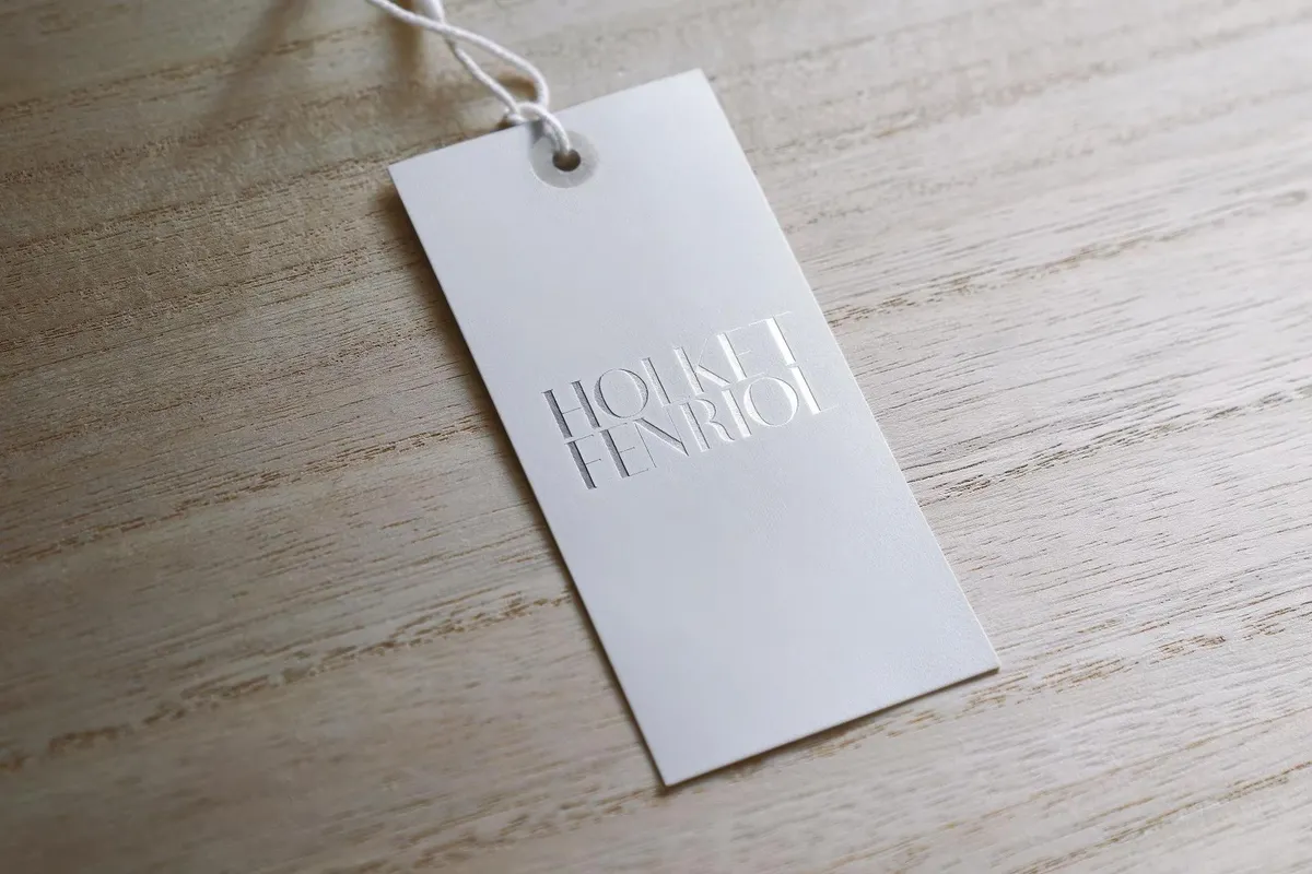Vertical Clothing Tag Mockup