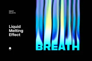 Smeared Liquid Melting Text Effect