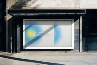 Bus Stop Outdoor Billboard Mockup