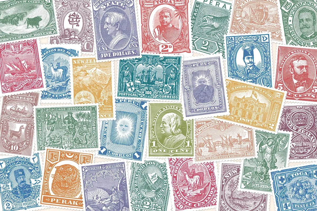 Vintage Postage Stamps Collection