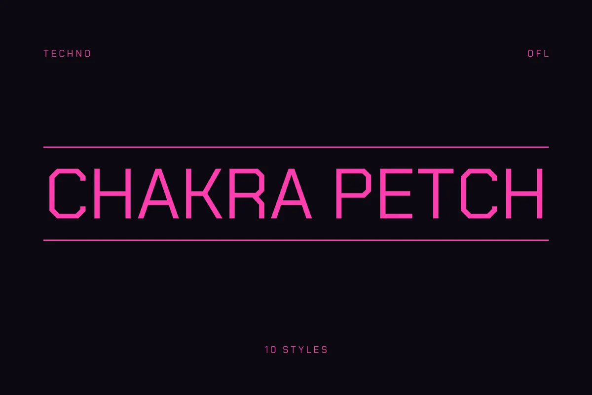 Chakra Petch - Techno Sans Family