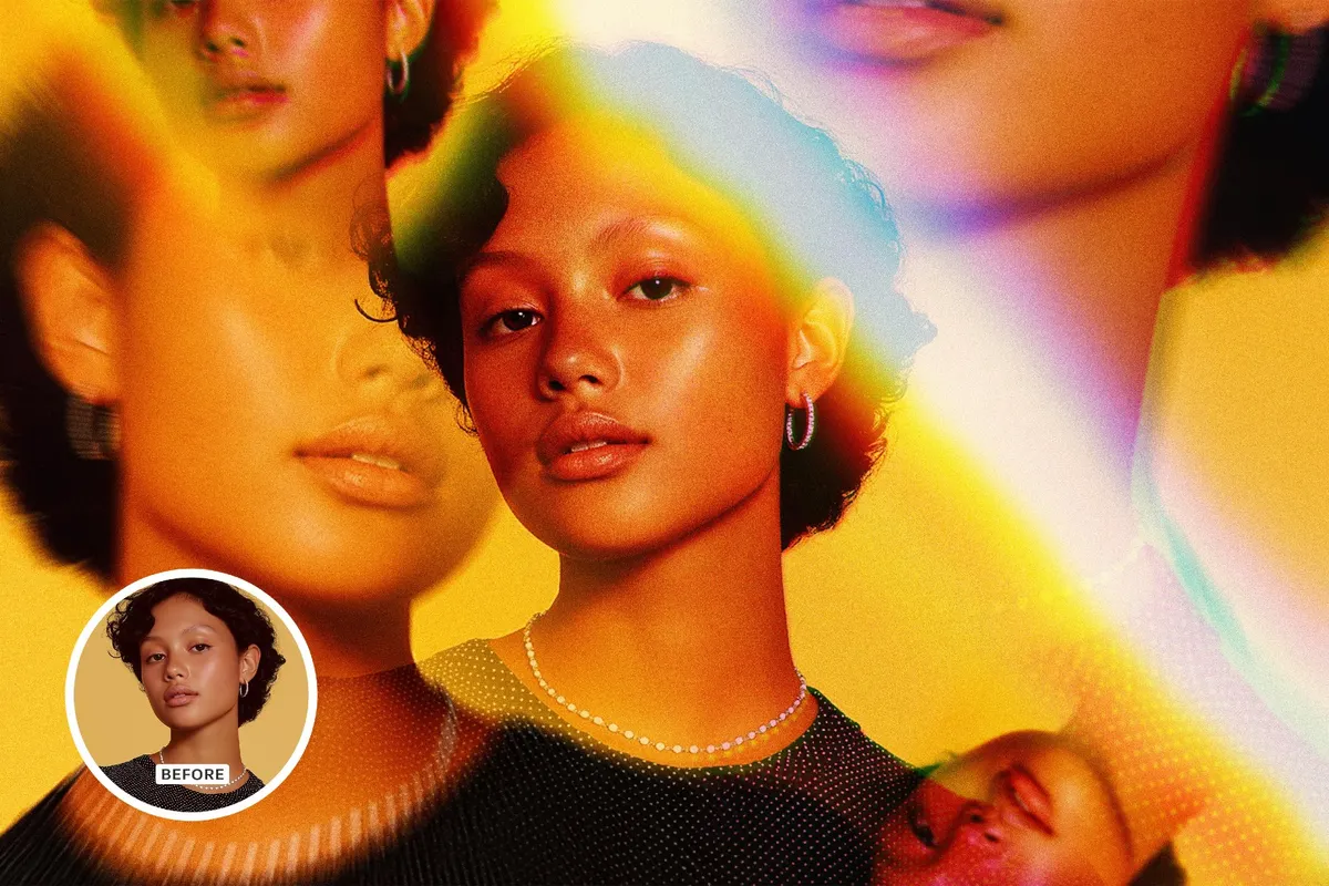 Prismatic Mirror Photo Effect