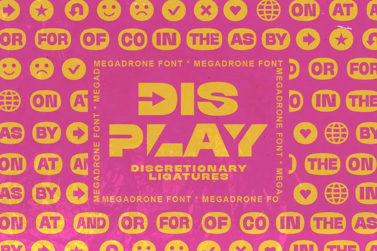 Mega Drone — Black Display Font