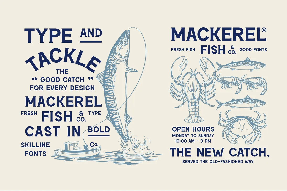 Mackerel Refined - Vintage Serif Display Font