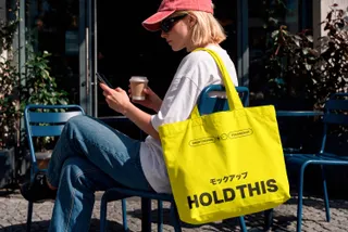 Café Tote Bag Mockup