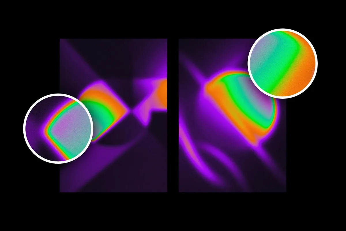 Abstract Iridescent Geometric Backgrounds