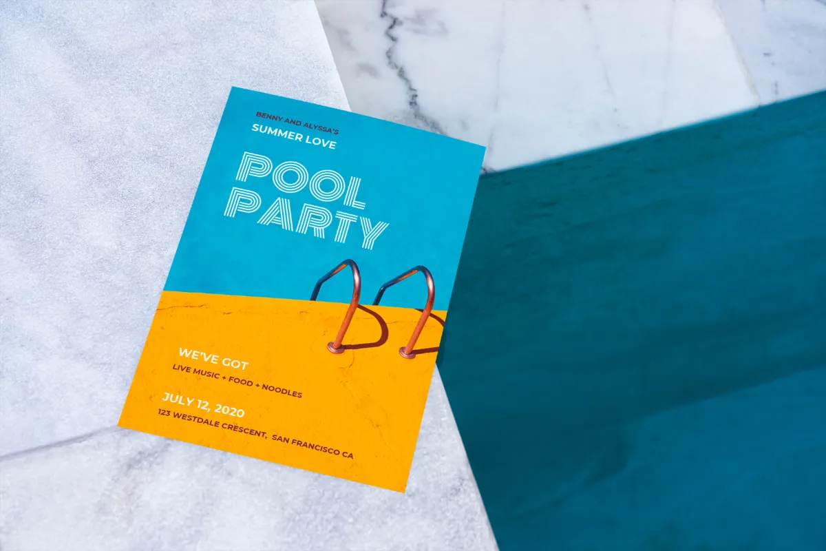 Party Poster Mockups Set
