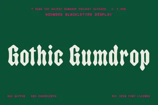 Gothic Gumdrop - Free Rounded Blackletter Font