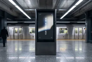 Metro Advertising Screen Mockup