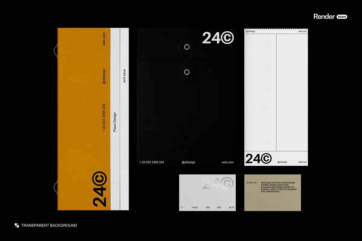 Office Stationery Branding Mockups