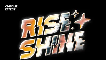 Retro Chrome Logo Effect