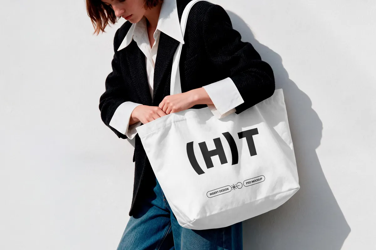 Structured Tote Bag Mockup