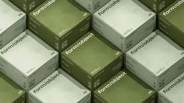 Isometric Box Grid Mockup
