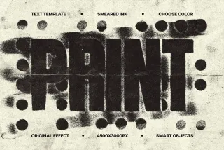 Smeared Color Ink Text Effect