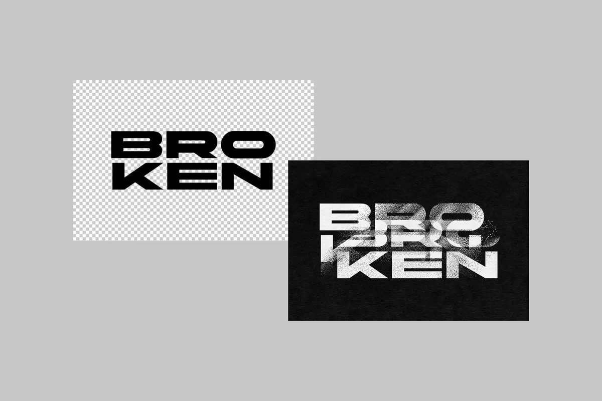 Dusty Distortortion Text Effect