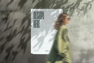 Street Poster Mockup with Tree Shadow