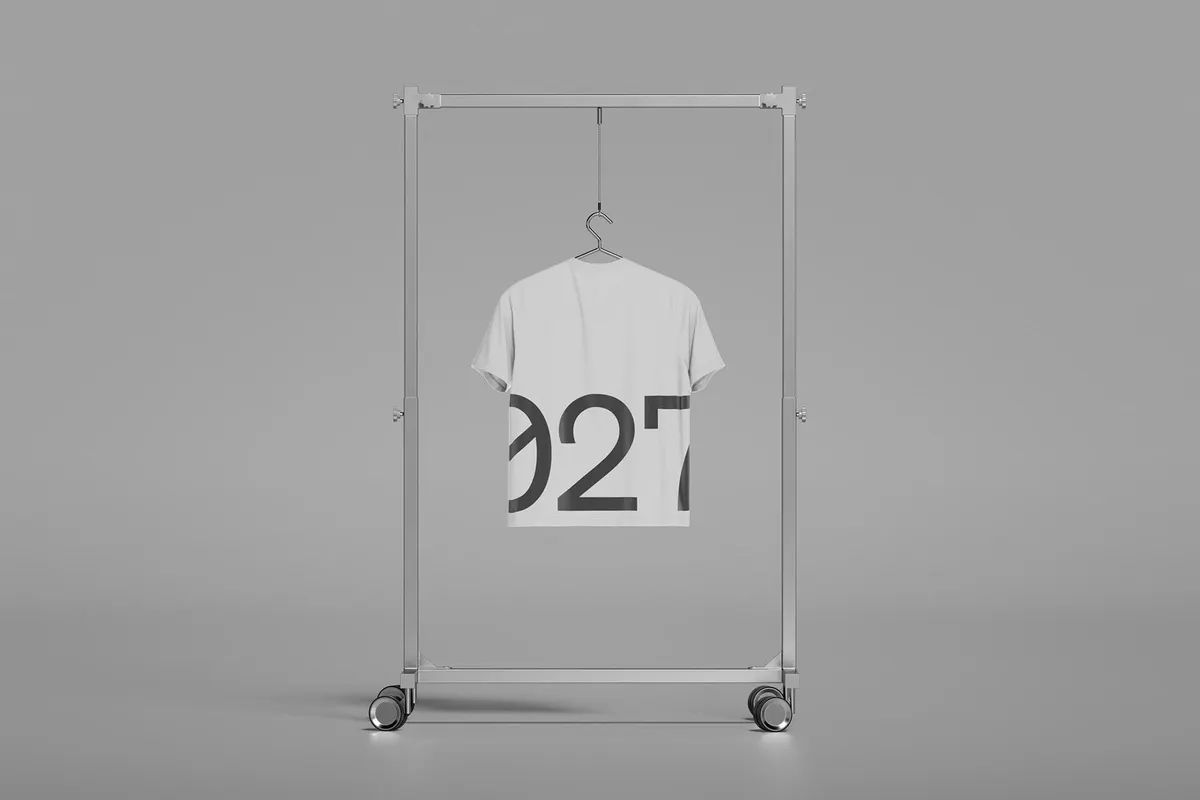 Minimal Hanging T-Shirt Mockup