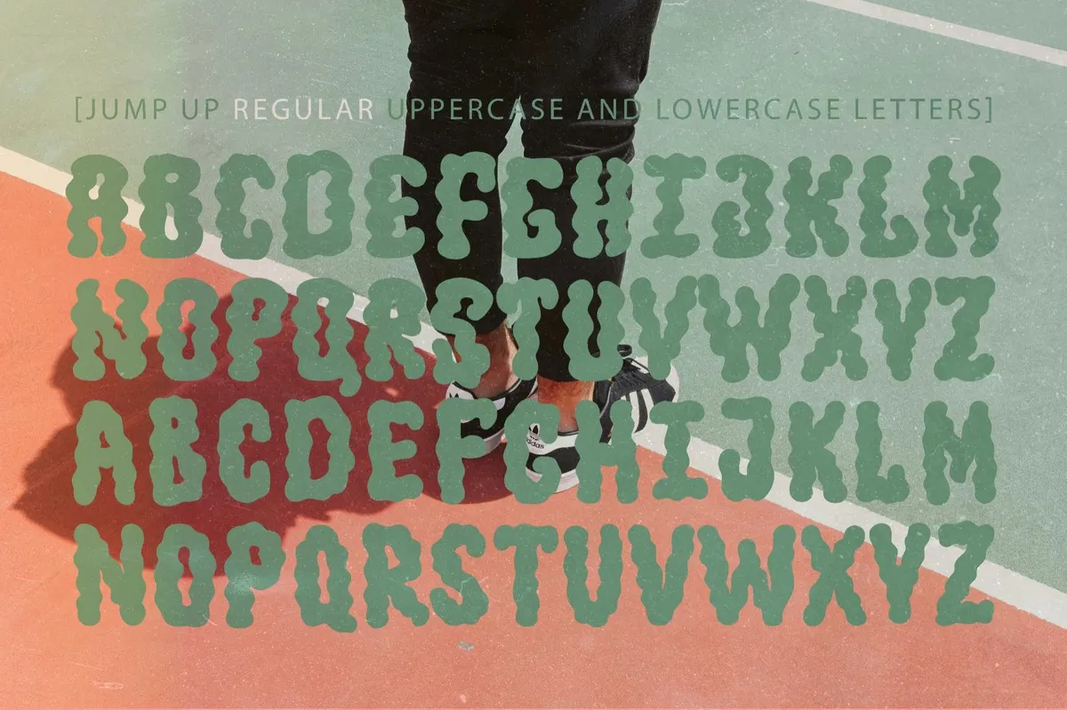 Jump Up — Wavy Groovy Font Duo